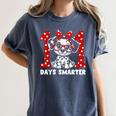 100 Days Smarter 101st Day School Dalmatian Dog Teacher Kids Women's Comfort Colors T-Shirt Denim