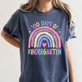 100th Day Of Kindergarten Teacher Kids 100 Days Smarter Women's Comfort Colors T-Shirt Denim 100th Day Of Kindergarten Teacher Kids 100 Days Smarter Women's Comfort Colors T-Shirt Denim