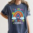 100th Day Of School Rainbow Happy 100 Days Smarter Teacher Women's Comfort Colors T-Shirt Denim 100th Day Of School Rainbow Happy 100 Days Smarter Teacher Women's Comfort Colors T-Shirt Denim