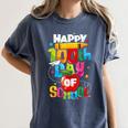 100th Day Of School Teachers Kids Child Happy 100 Days Women's Comfort Colors T-Shirt Denim
