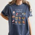 12 Day Of History Teacher Christmas Social Studies Student Women's Comfort Colors T-Shirt Denim