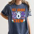 1st Grade Boo Crew First Grade Teacher Kids Happy Halloween Women's Comfort Colors T-Shirt Denim