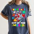 2nd Grade Is Out Of This World Space Rocket Planets Teacher Women's Comfort Colors T-Shirt Denim