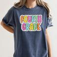 4th Grade Back To School Dalmatian Dots Teacher Student Women's Comfort Colors T-Shirt Denim 4th Grade Back To School Dalmatian Dots Teacher Student Women's Comfort Colors T-Shirt Denim