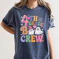 4th Grade Boo Crew Fourth Grade Teacher Kids Happy Halloween Women's Comfort Colors T-Shirt Denim