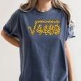 6 7 Leopard Pattern Meme Square Root 4489 Slang Math Teacher Women's Comfort Colors T-Shirt Denim