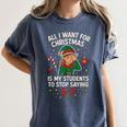 6-7 Students Saying 67 Xmas Six Seven Teacher Christmas Women's Comfort Colors T-Shirt Denim 6-7 Students Saying 67 Xmas Six Seven Teacher Christmas Women's Comfort Colors T-Shirt Denim