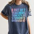 6 Out Of 7 Teachers Think 67 Of Students Overuse 67 Quote Women's Comfort Colors T-Shirt Denim 6 Out Of 7 Teachers Think 67 Of Students Overuse 67 Quote Women's Comfort Colors T-Shirt Denim
