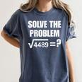 67 Meme Math Six Seven Teacher Brainrot Joke Women's Comfort Colors T-Shirt Denim