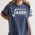 67 Meme Math Teacher Square Root 4489 Women's Comfort Colors T-Shirt Denim