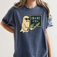 67 Teacher Halloween Skeleton Ghost Six Seven Meme Math Women's Comfort Colors T-Shirt Denim