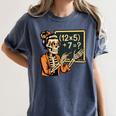 67 Teacher Halloween Skeleton Women's Comfort Colors T-Shirt Denim