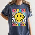67th Day Of School Shirt 67 Days Smarter Teacher Boy Girls Women's Comfort Colors T-Shirt Denim