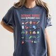 ABC School Nurse Alphabet Student Teacher Health Worker Women's Comfort Colors T-Shirt Denim ABC School Nurse Alphabet Student Teacher Health Worker Women's Comfort Colors T-Shirt Denim