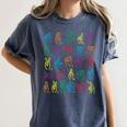 ABC Sign Language Chart Teacher Hand Letter Alphabet ASL Women's Comfort Colors T-Shirt Denim