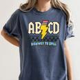 ABCD Highway To Spell Pencil Teacher & Student Font Me Women's Comfort Colors T-Shirt Denim