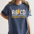 ABCD Kindergarten Rocks Pencil Lightning Students Teachers Women's Comfort Colors T-Shirt Denim ABCD Kindergarten Rocks Pencil Lightning Students Teachers Women's Comfort Colors T-Shirt Denim