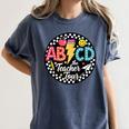 ABCD The Teacher Tour Back To School First Day Of School Women's Comfort Colors T-Shirt Denim