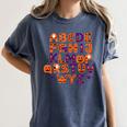ABCs Learning Kindergarten Teacher Halloween Alphabet Women's Comfort Colors T-Shirt Denim