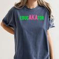 Aka Educator Educators & Teacher Crew School Squad Women's Comfort Colors T-Shirt Denim Aka Educator Educators & Teacher Crew School Squad Women's Comfort Colors T-Shirt Denim