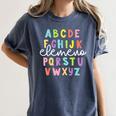 Alphabet ABC Elemeno Teacher Student Back To School Women's Comfort Colors T-Shirt Denim Alphabet ABC Elemeno Teacher Student Back To School Women's Comfort Colors T-Shirt Denim