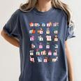 American Sign Language For Teachers ASL Alphabet Women's Comfort Colors T-Shirt Denim