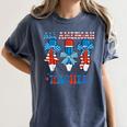 All American Teacher Pencil Coquette Bow USA Flag Teachers Women's Comfort Colors T-Shirt Denim All American Teacher Pencil Coquette Bow USA Flag Teachers Women's Comfort Colors T-Shirt Denim