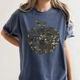 Apple Camoflauge Clothing Camo Student Teacher Cute School Women's Comfort Colors T-Shirt Denim
