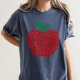 Apple Dot Pattern Art Teacher Appreciation Men Women Humor Women's Comfort Colors T-Shirt Denim Apple Dot Pattern Art Teacher Appreciation Men Women Humor Women's Comfort Colors T-Shirt Denim
