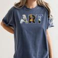 Art Artist Painting Teacher T Shirt Mona Lisa Great Wave For Men Women Women's Comfort Colors T-Shirt Denim