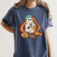 Art Teacher Painting Brushes Retro Pumpkin Ghost Artist Women's Comfort Colors T-Shirt Denim