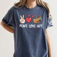 Art Teacher Peace Love Art For Artists And Painters Women's Comfort Colors T-Shirt Denim Art Teacher Peace Love Art For Artists And Painters Women's Comfort Colors T-Shirt Denim