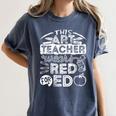 This Art Teacher Wears Red For Ed Men Women Women's Comfort Colors T-Shirt Denim