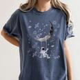 Astronaut Purple Moon Swing NASA Space Science Teacher Women's Comfort Colors T-Shirt Denim
