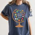 Awesome Teachers T Shirt Teaching Future Leaders Globe For Men Women Women's Comfort Colors T-Shirt Denim Awesome Teachers T Shirt Teaching Future Leaders Globe For Men Women Women's Comfort Colors T-Shirt Denim
