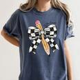 Back To School Hello Fifth Grade Teacher Coquette Pencil Bow Women's Comfort Colors T-Shirt Denim