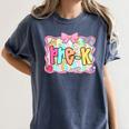 Back To School Pre-K Preppy Teacher Girl Women's Comfort Colors T-Shirt Denim
