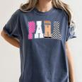 Back To School Teacher Para Preppy Checkered Para Life Women's Comfort Colors T-Shirt Denim