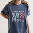 Battery Life Of A Nurse School Teacher Appreciation Women's Comfort Colors T-Shirt Denim Battery Life Of A Nurse School Teacher Appreciation Women's Comfort Colors T-Shirt Denim
