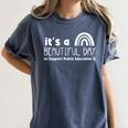 Beautiful Day To Support Public Education Teacher Red For Ed Women's Comfort Colors T-Shirt Denim Beautiful Day To Support Public Education Teacher Red For Ed Women's Comfort Colors T-Shirt Denim