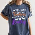 The Best Teachers Are A Bit Batty Teacher Bat Halloween Women's Comfort Colors T-Shirt Denim The Best Teachers Are A Bit Batty Teacher Bat Halloween Women's Comfort Colors T-Shirt Denim