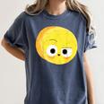 The Big Cheese Good Egg Teacher Halloween Costume Food Group Women's Comfort Colors T-Shirt Denim
