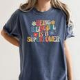 Being Bilingual Is A Superpower Back To School ESL Teacher Women's Comfort Colors T-Shirt Denim Being Bilingual Is A Superpower Back To School ESL Teacher Women's Comfort Colors T-Shirt Denim