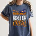 Biology Boo Crew Halloween Biology Teacher Matching For Men Women Kids Women's Comfort Colors T-Shirt Denim