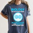 Biology Facts Science Teacher Student Biologist Women's Comfort Colors T-Shirt Denim