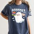 Books Halloween Librarian Teacher Reader Reading Book Lover Women's Comfort Colors T-Shirt Denim Books Halloween Librarian Teacher Reader Reading Book Lover Women's Comfort Colors T-Shirt Denim