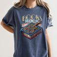 Books Rock Rock'n Roll Science Of Reading Teachers Guitar Women's Comfort Colors T-Shirt Denim Books Rock Rock'n Roll Science Of Reading Teachers Guitar Women's Comfort Colors T-Shirt Denim