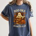 Books Are Spooktacular Ghost Book Reading Halloween Teachers Women's Comfort Colors T-Shirt Denim Books Are Spooktacular Ghost Book Reading Halloween Teachers Women's Comfort Colors T-Shirt Denim