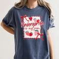 Bow Strawberry Kindergarten Is My Jam Teacher Kinder Team Women's Comfort Colors T-Shirt Denim Bow Strawberry Kindergarten Is My Jam Teacher Kinder Team Women's Comfort Colors T-Shirt Denim