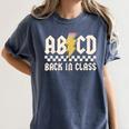 Boys Girls Teachers Rock Back To School ABCD Back In Class Women's Comfort Colors T-Shirt Denim